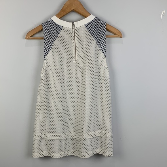 Madewell 100% Silk Incline Top in Rain Dot - Picture 8 of 15